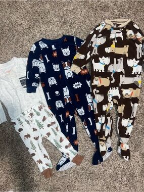 Toddler Baby Boy Pajama Bundle 18 Months Carters Angel Dear Bears Puppy